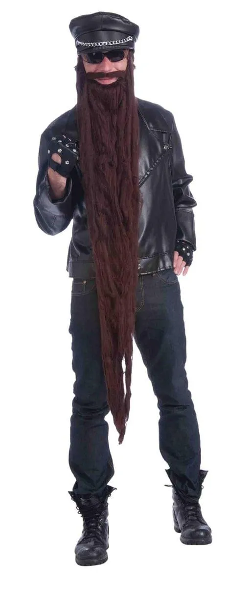 48" Long Brown Lumberjack Costume Beard