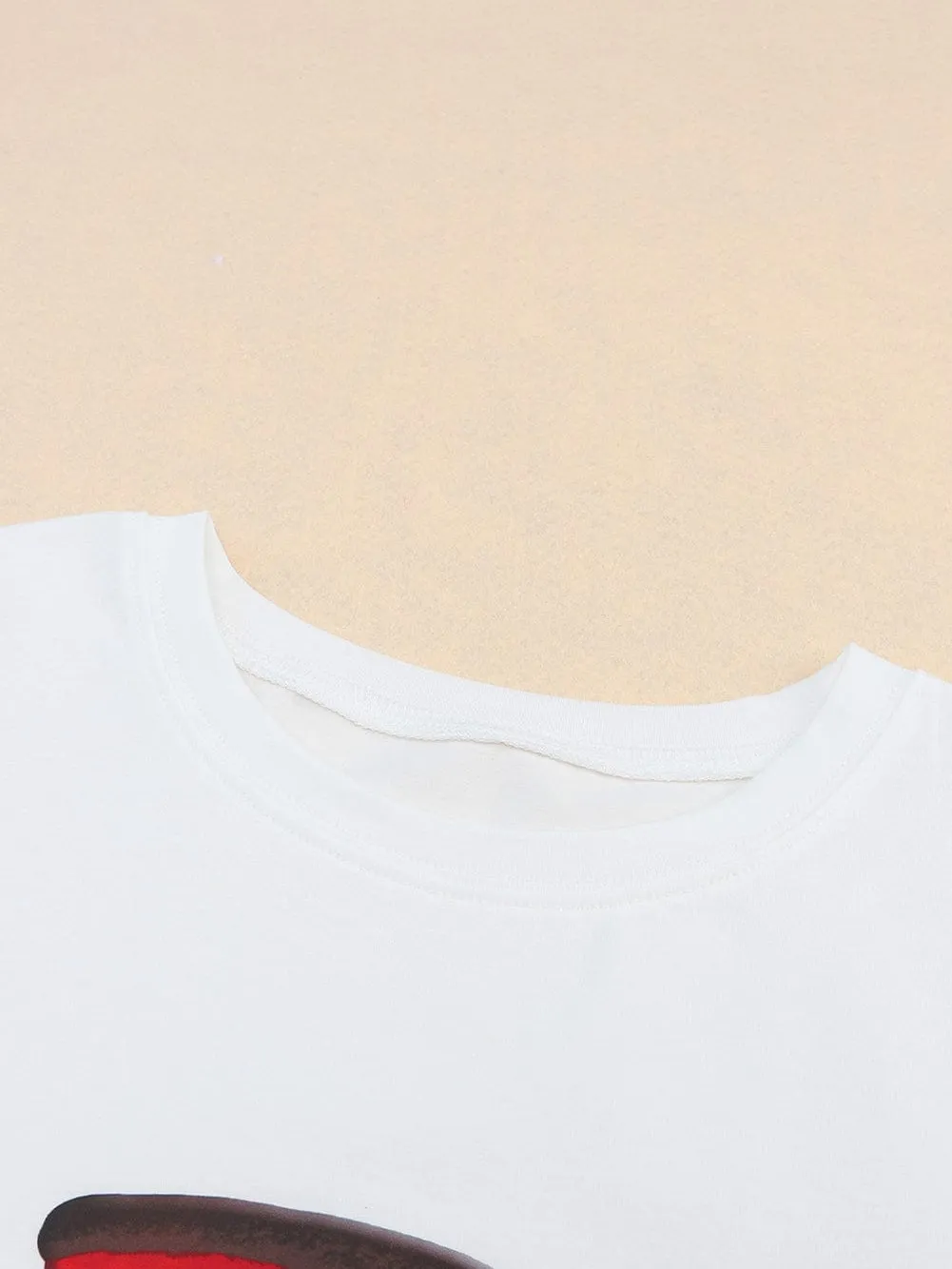 American Flag Boots Graphic White Tee