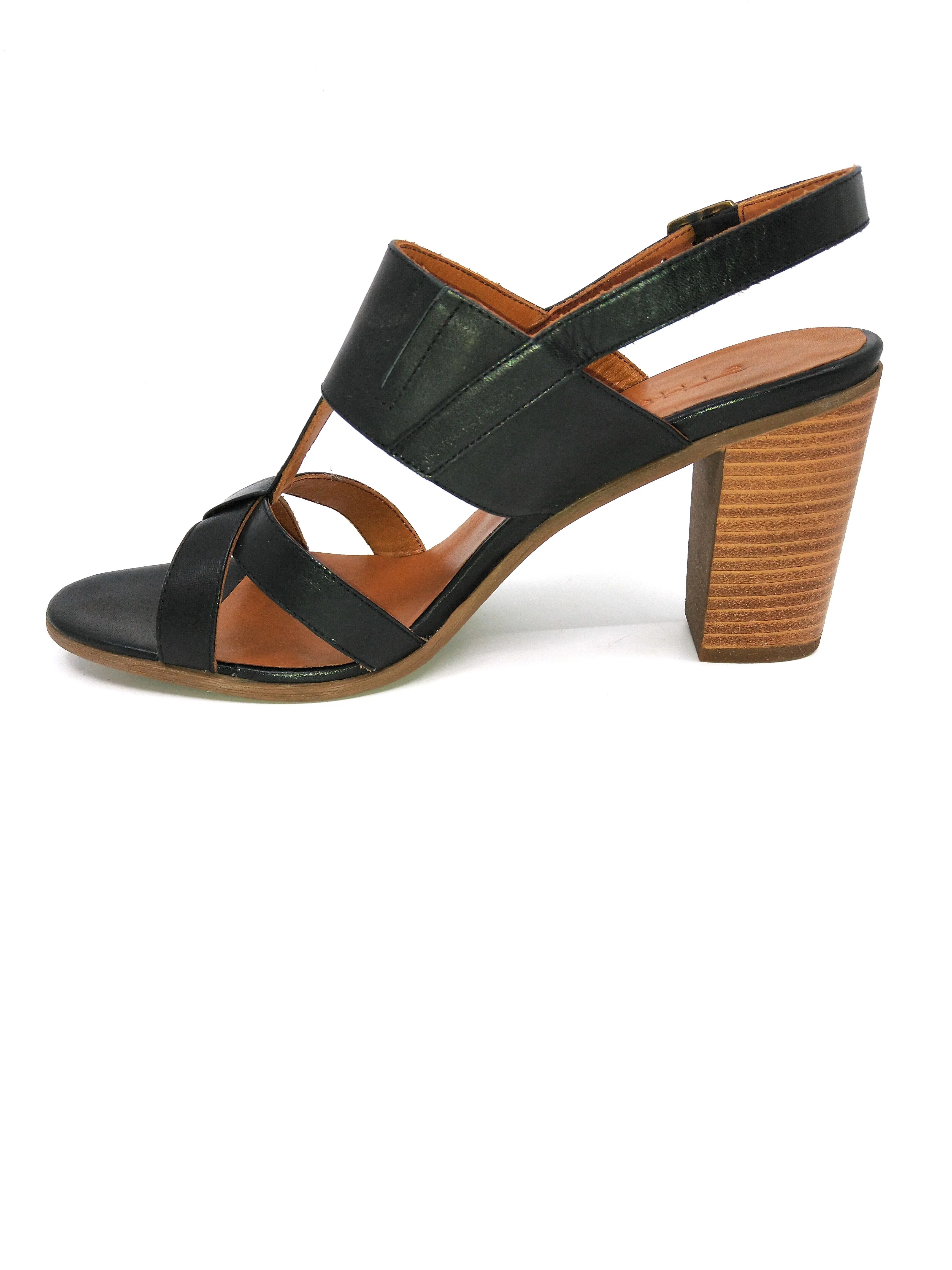Bari Black Leather Ethem Sandal