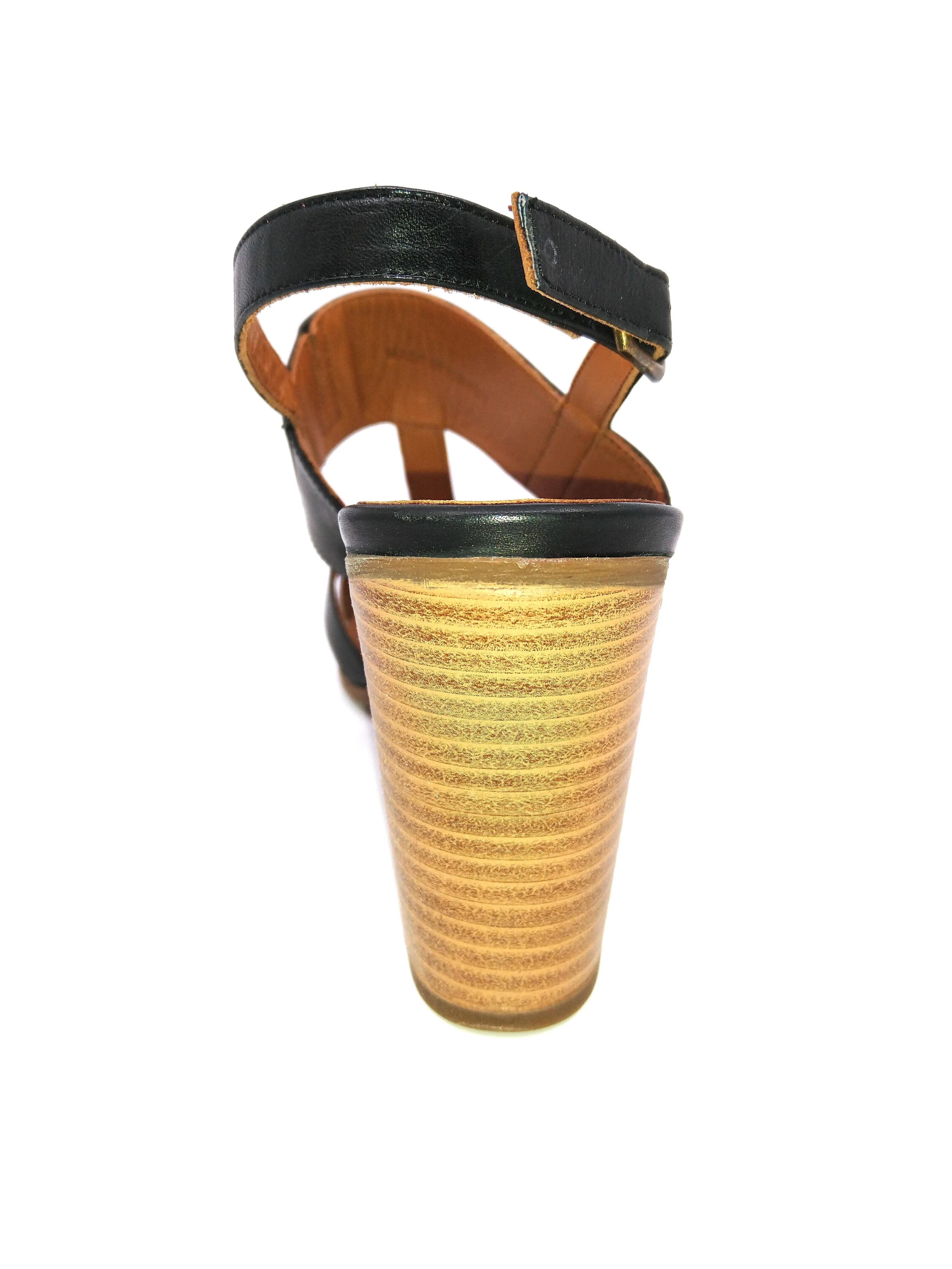 Bari Black Leather Ethem Sandal