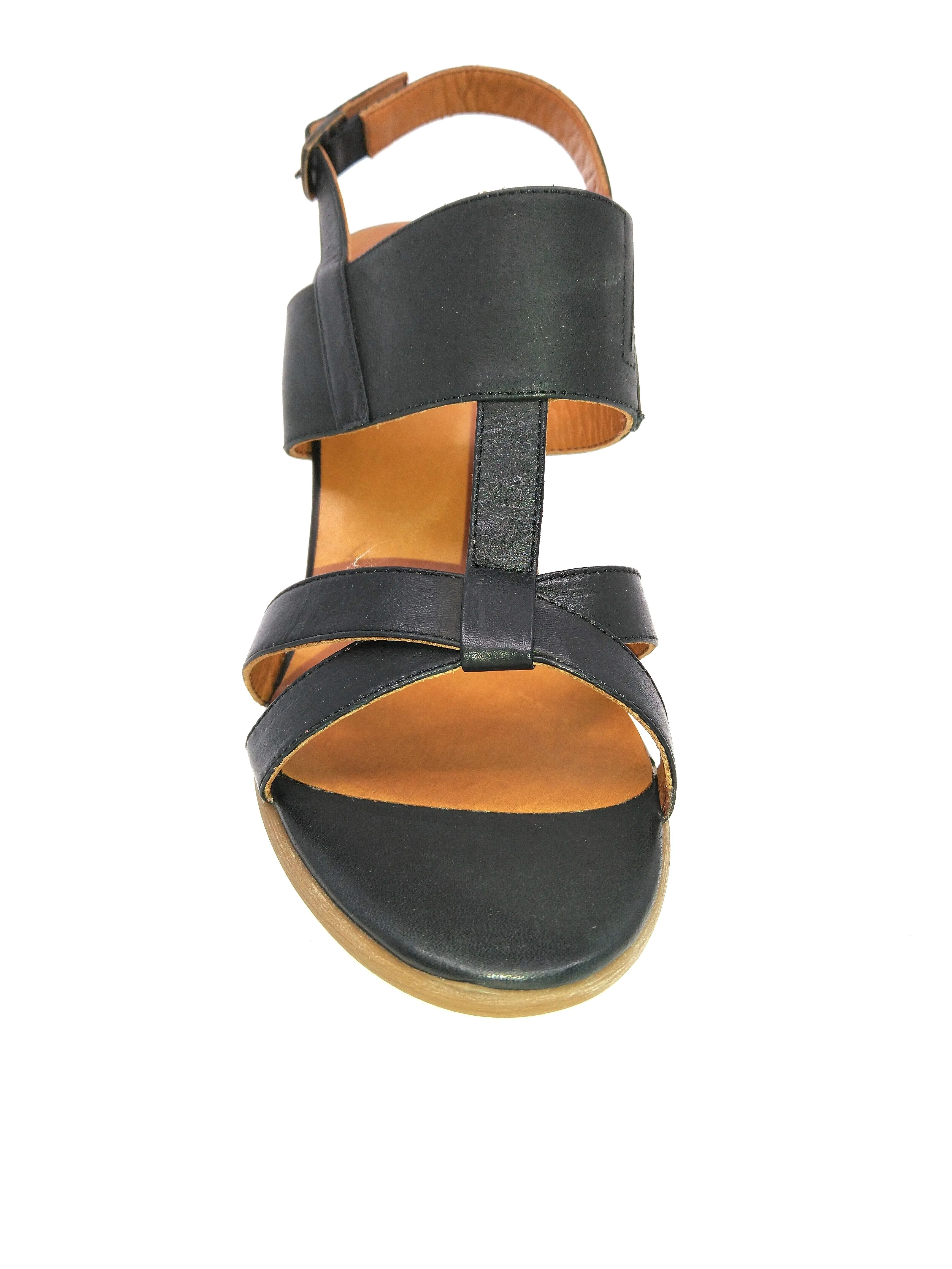 Bari Black Leather Ethem Sandal