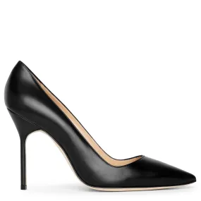 BB 105 black leather pumps