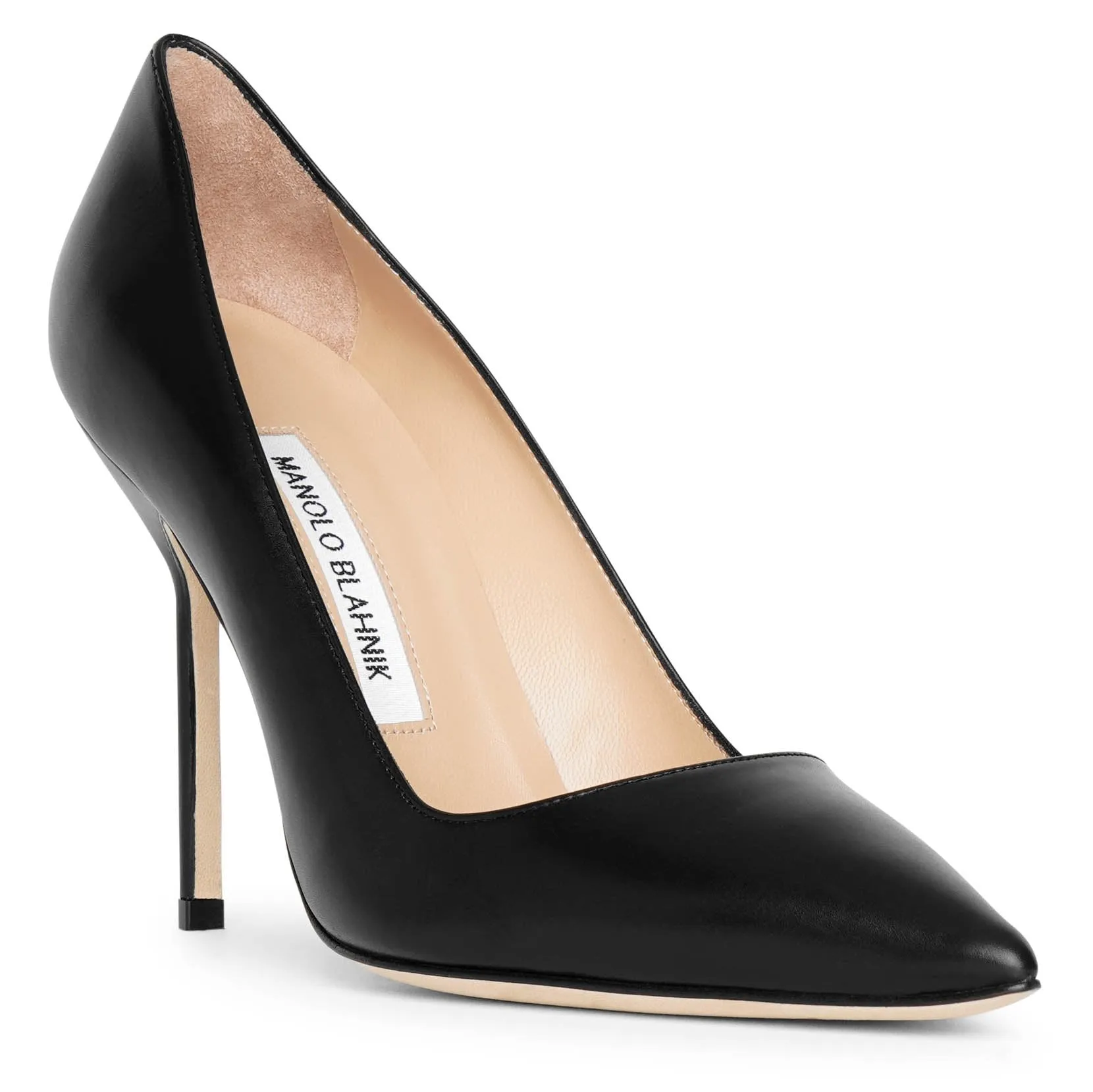 BB 105 black leather pumps