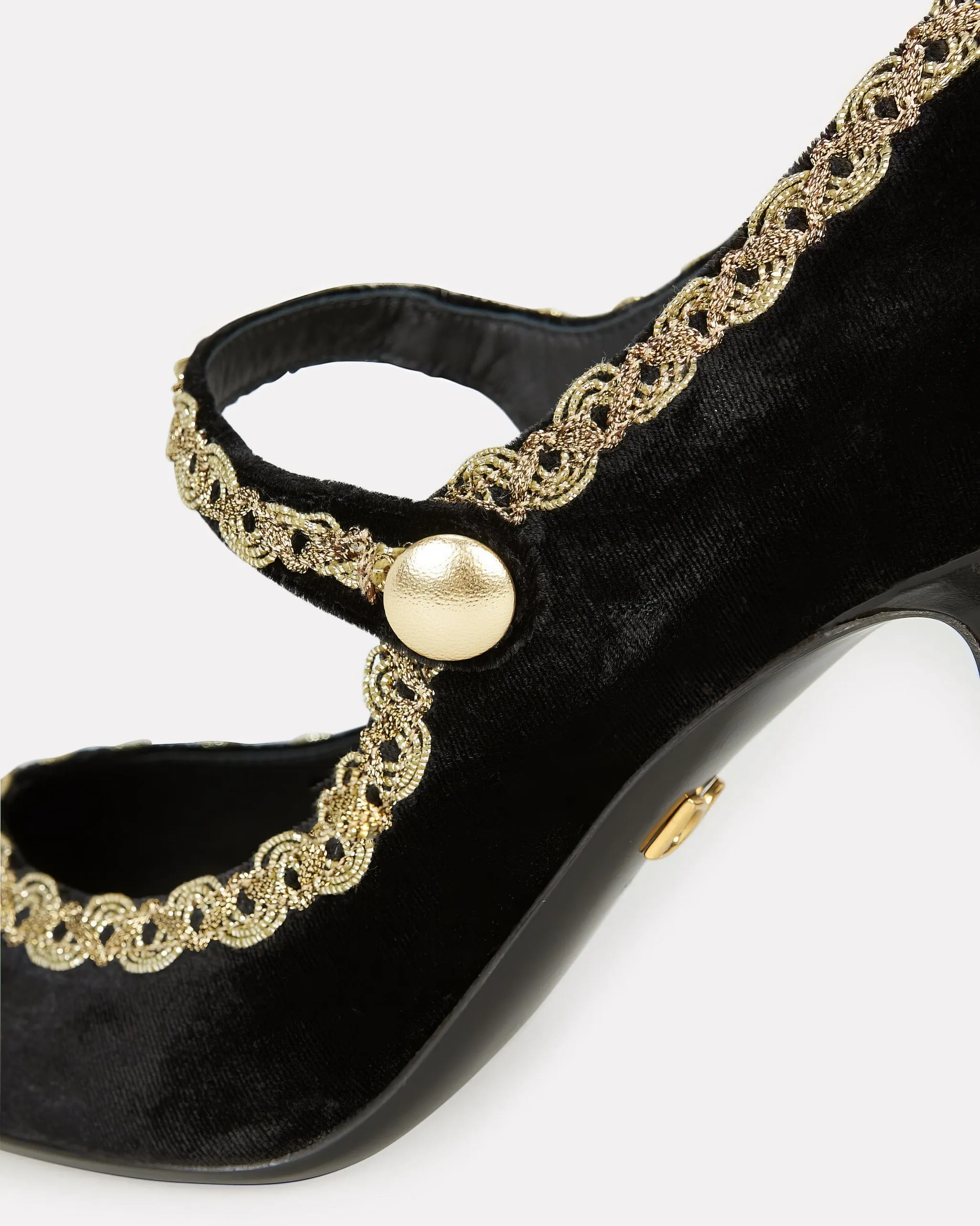 Bejeweled Velvet Mary Jane Pumps