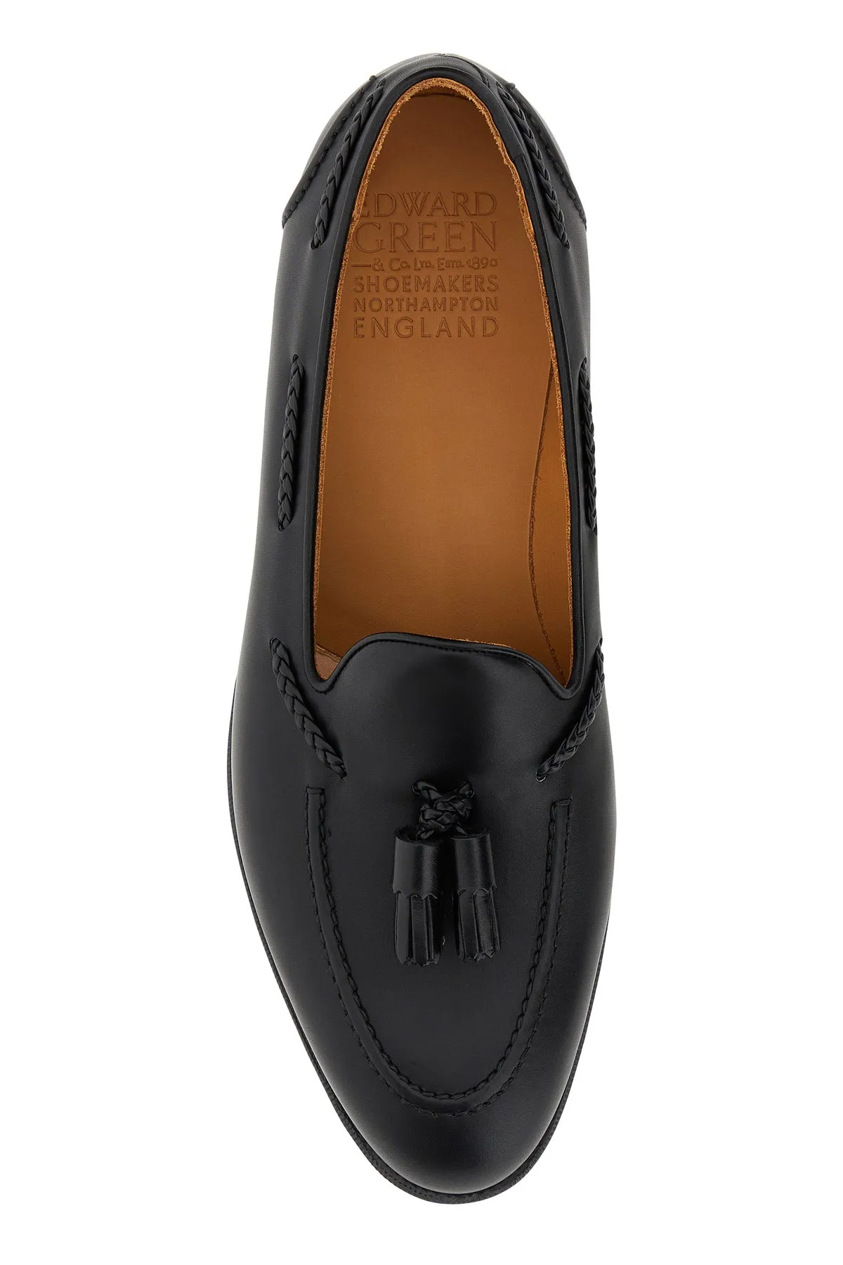Black leather Belgravia loafers
