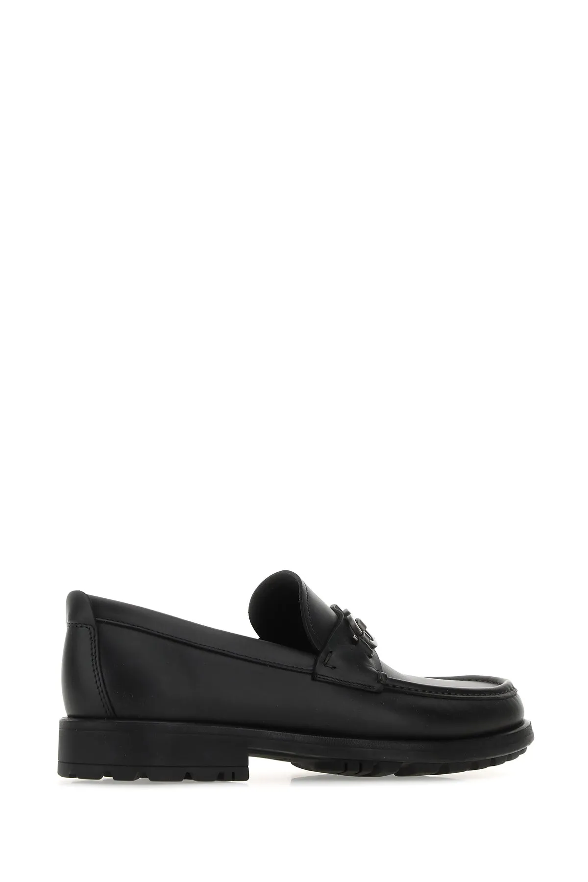Black leather David loafers