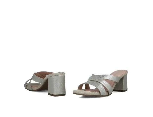 Block Heeled Glitter Sandal