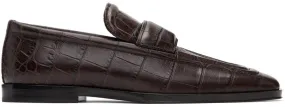 Bottega Veneta Brown Croc Loafers