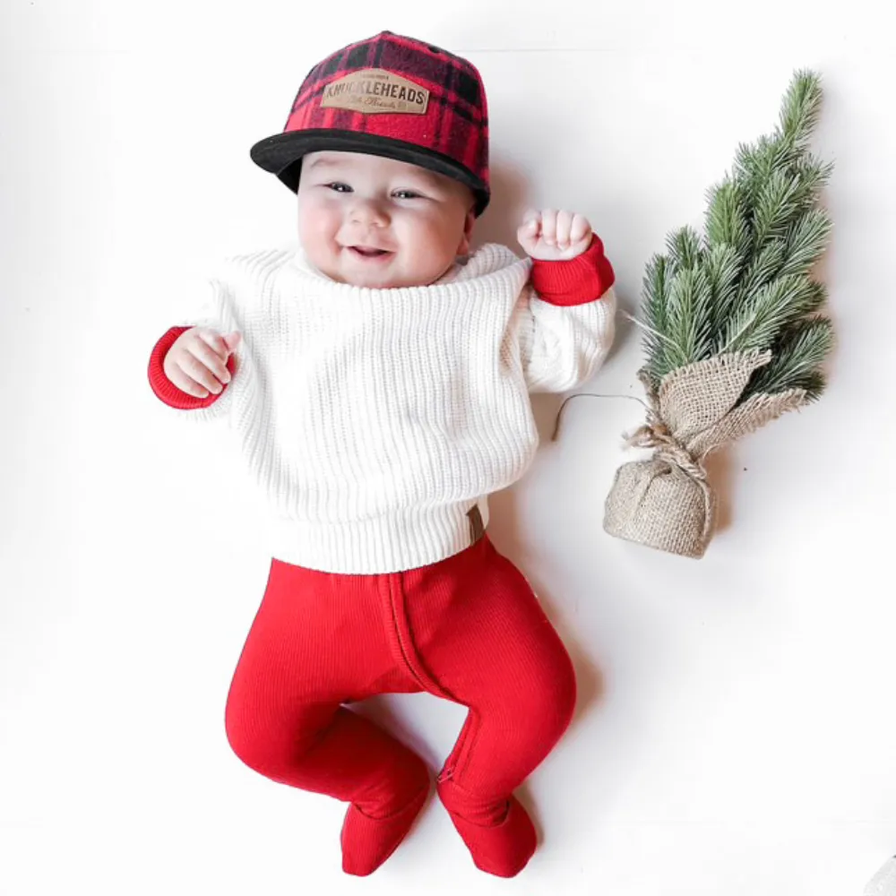 Cabin | Christmas Lumberjack Snapback Hat for Infants, Toddlers, and Youth