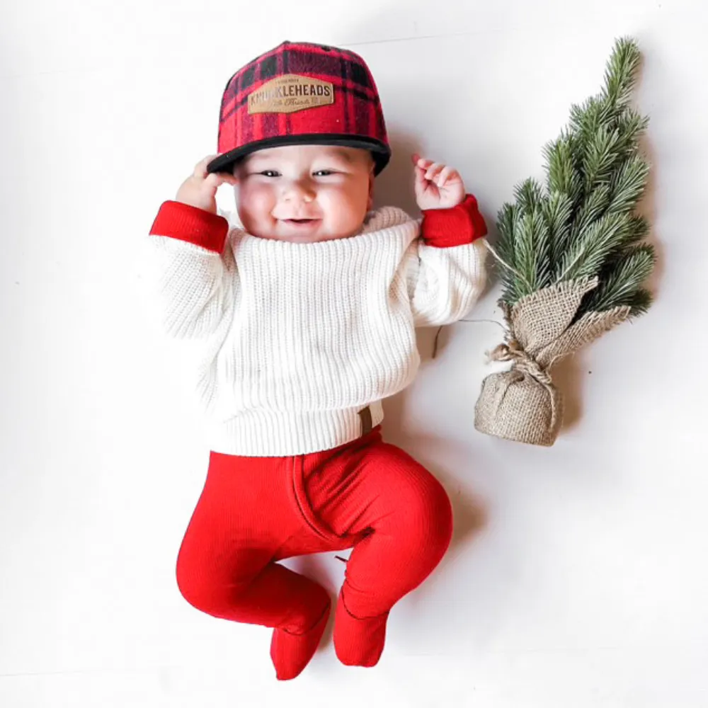 Cabin | Christmas Lumberjack Snapback Hat for Infants, Toddlers, and Youth