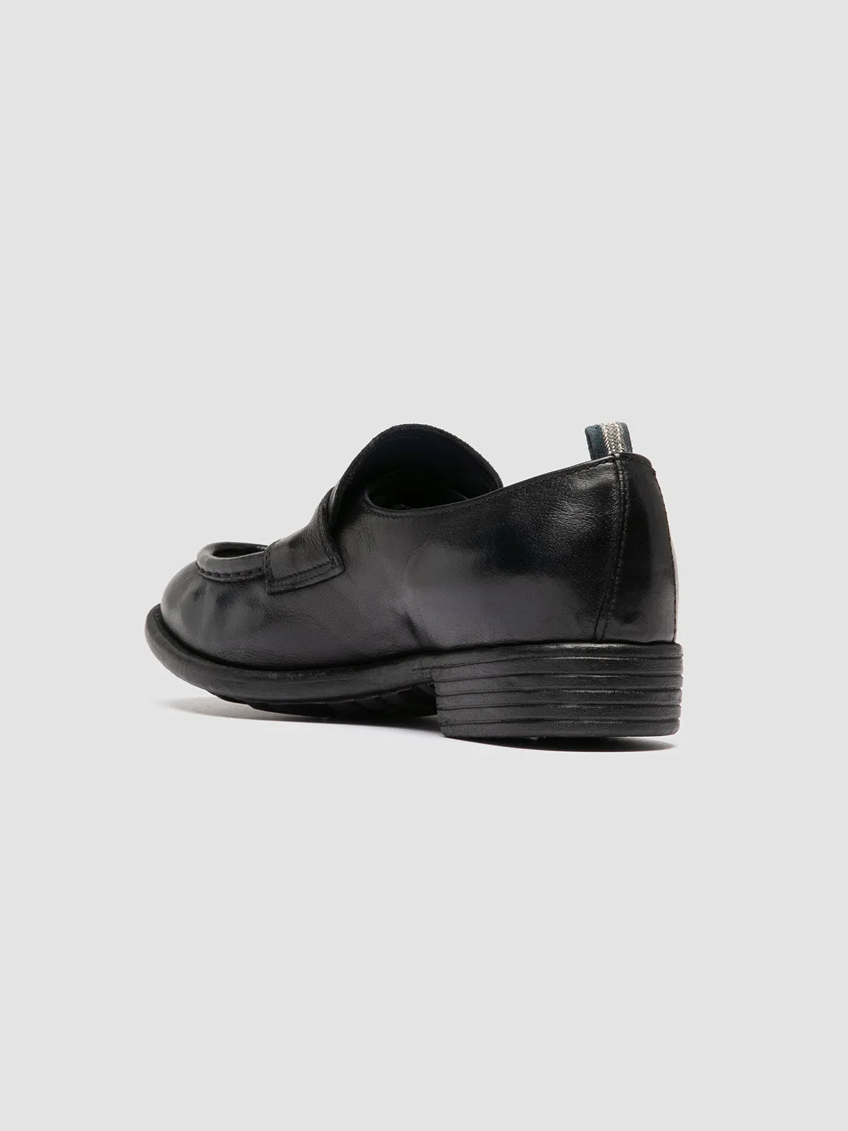 CALIXTE 020 - Navy Leather Loafers