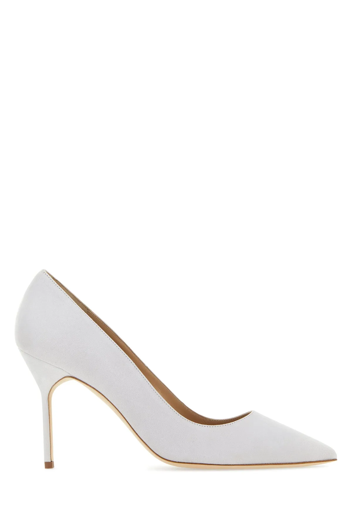 Chalk suede BB pumps