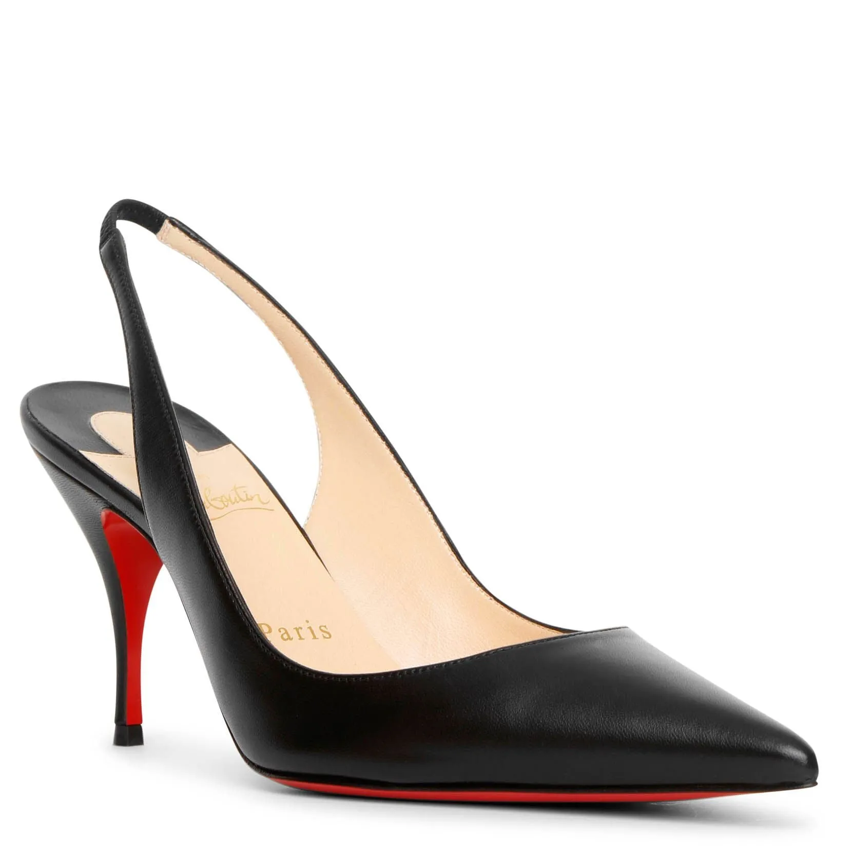 Clare sling 80 black leather pumps