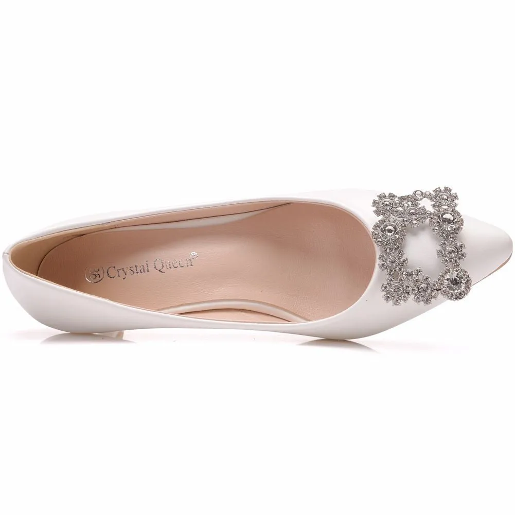 Crystal Square Buckle Wedding Shoes