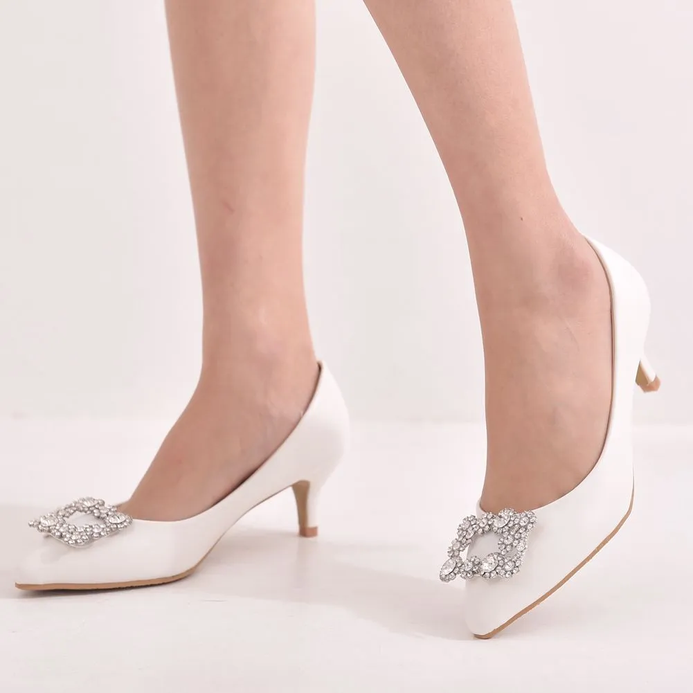 Crystal Square Buckle Wedding Shoes