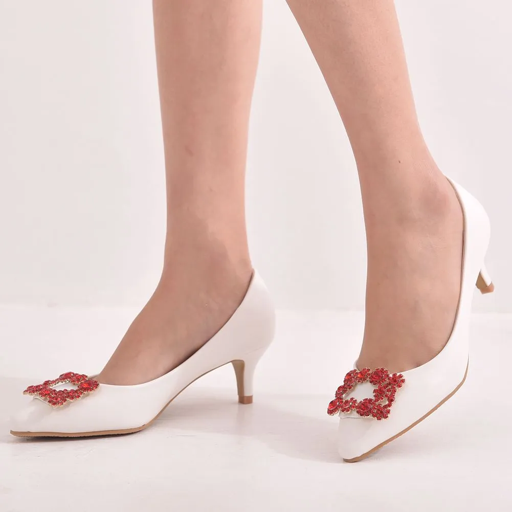 Crystal Square Buckle Wedding Shoes