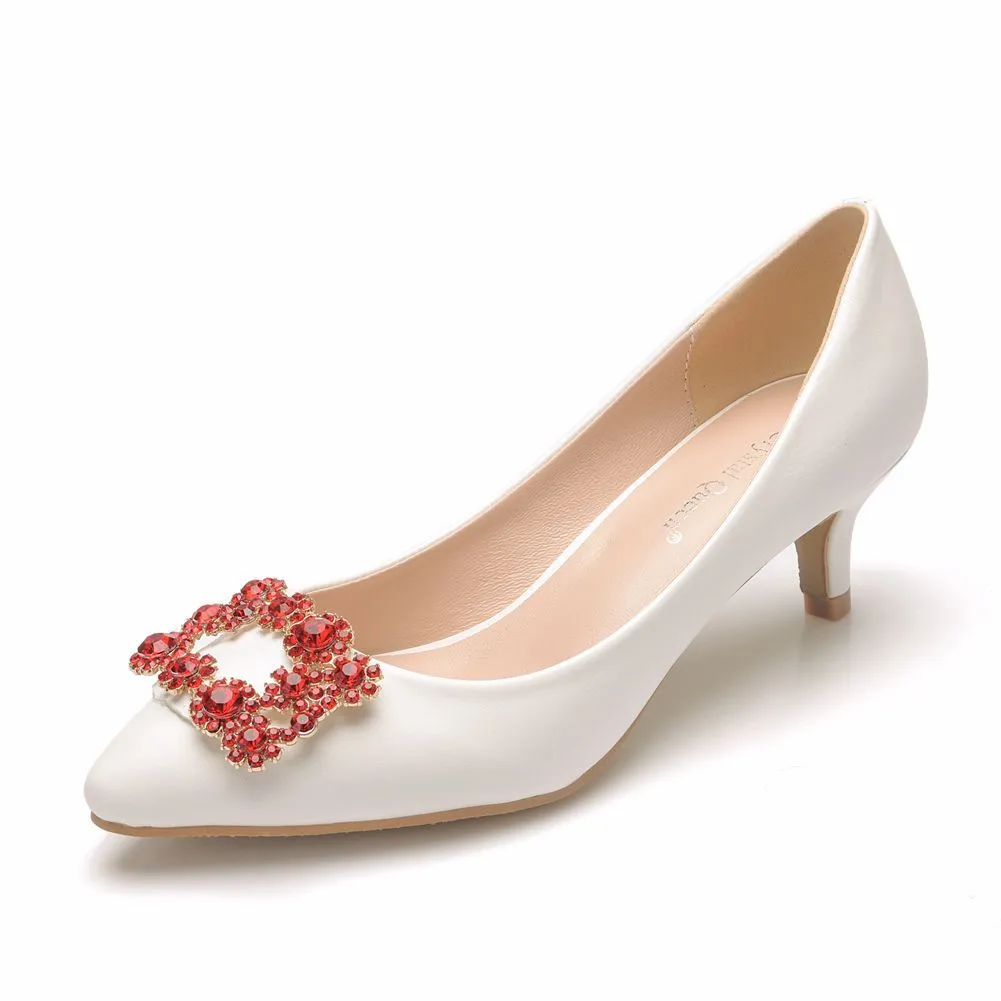 Crystal Square Buckle Wedding Shoes
