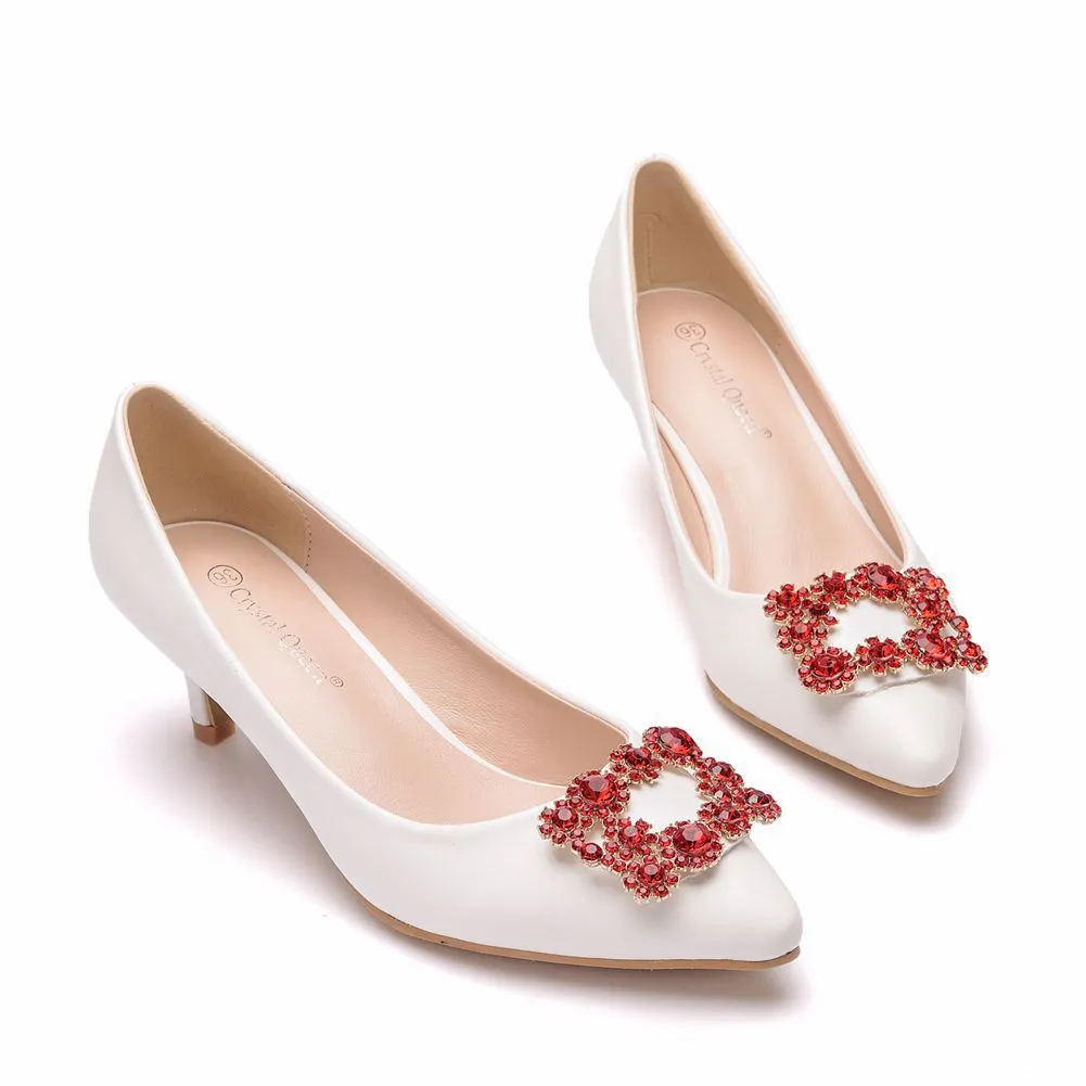 Crystal Square Buckle Wedding Shoes