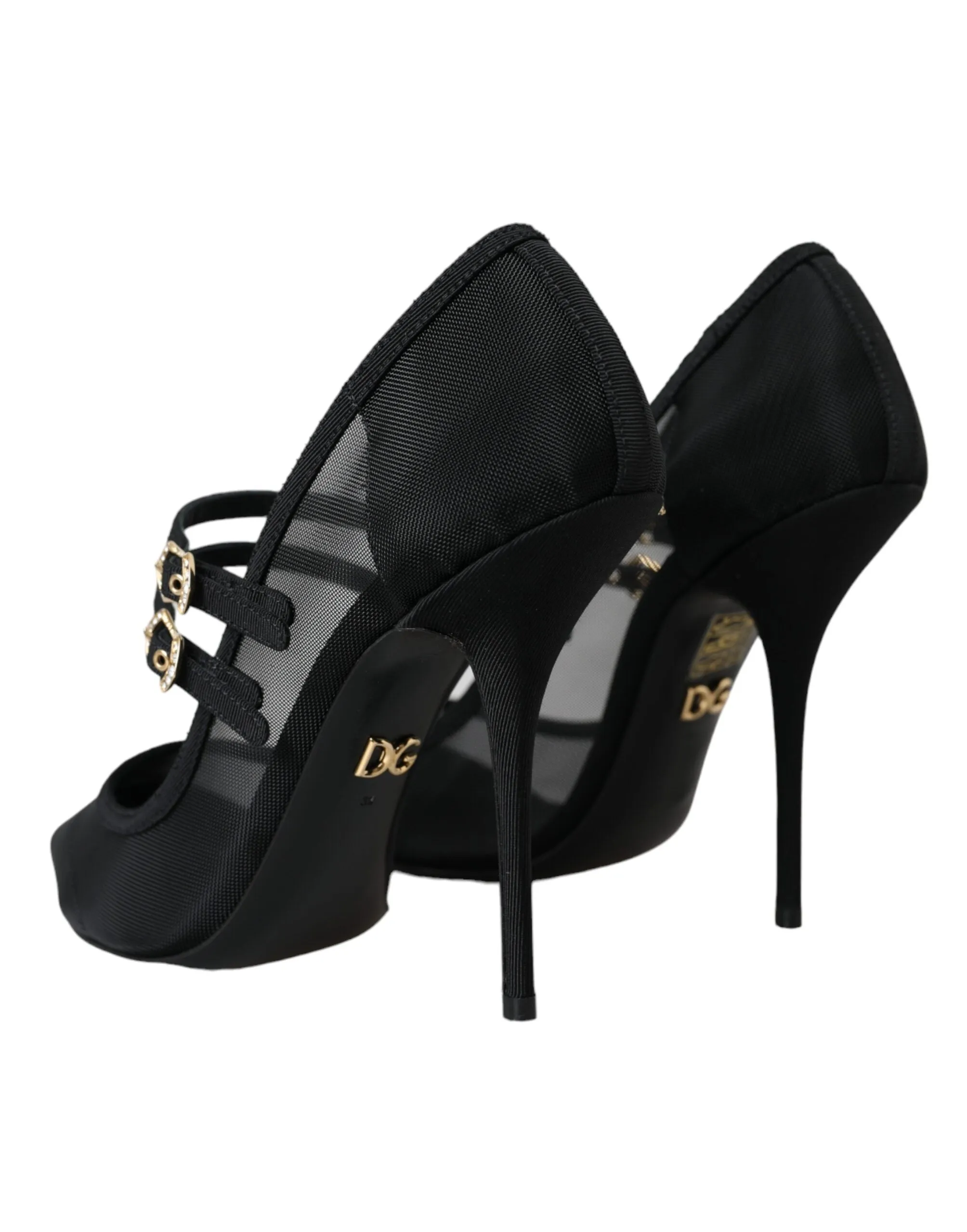 Dolce & Gabbana Double Strap Pumps In Mesh