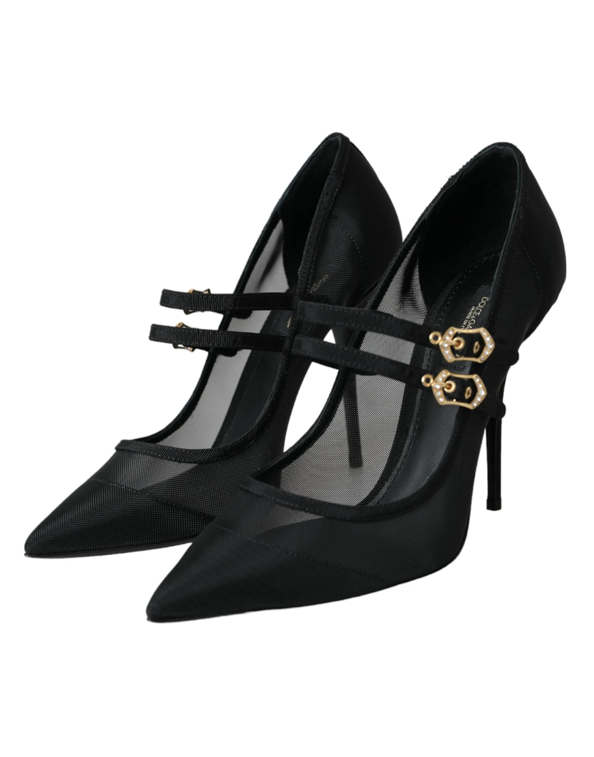 Dolce & Gabbana Double Strap Pumps In Mesh