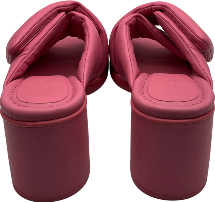 ecco Pink Leather Heeled Sandals UK 4 EU 37 👠