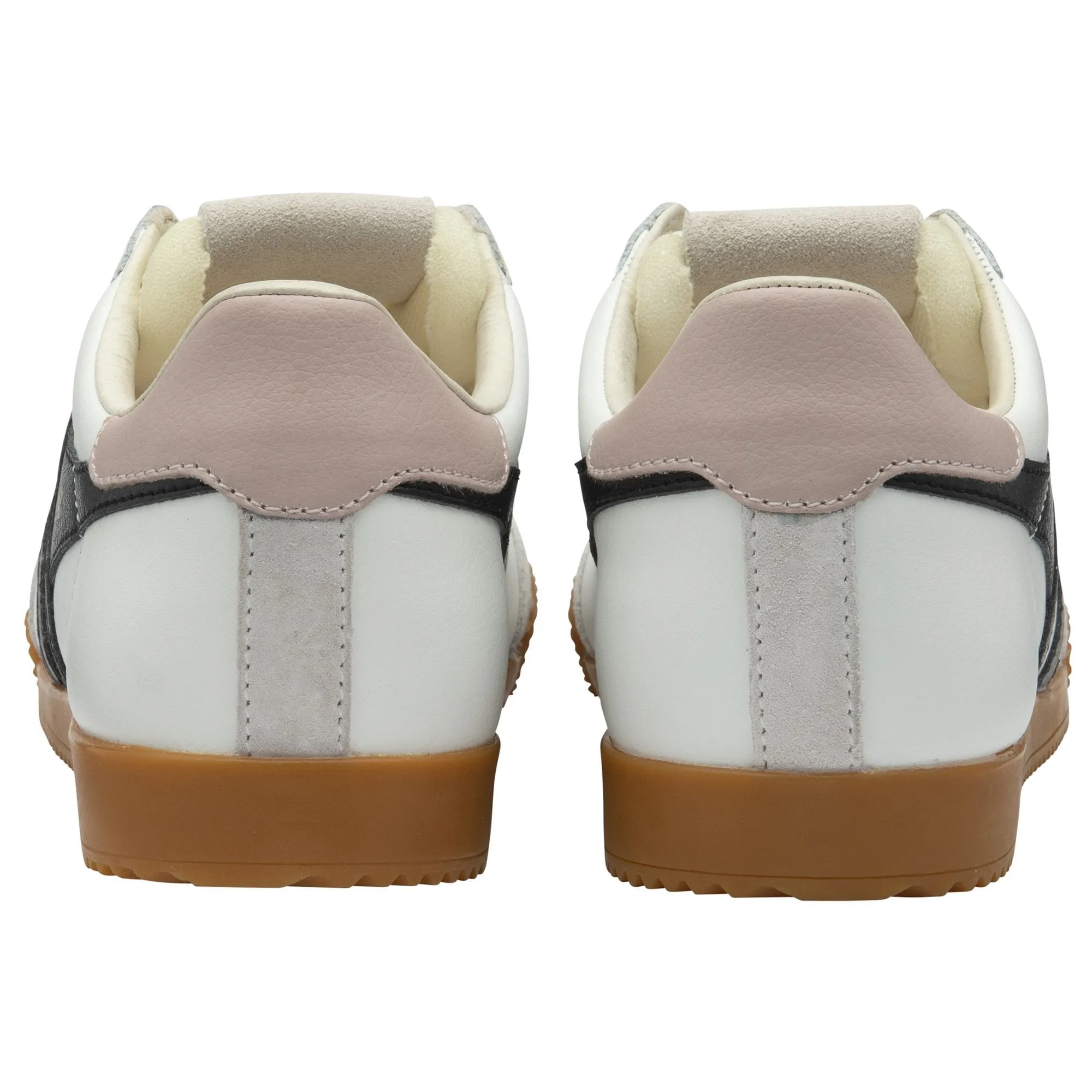 Elan Leather Sneaker (White   Black   Chalk Pink)