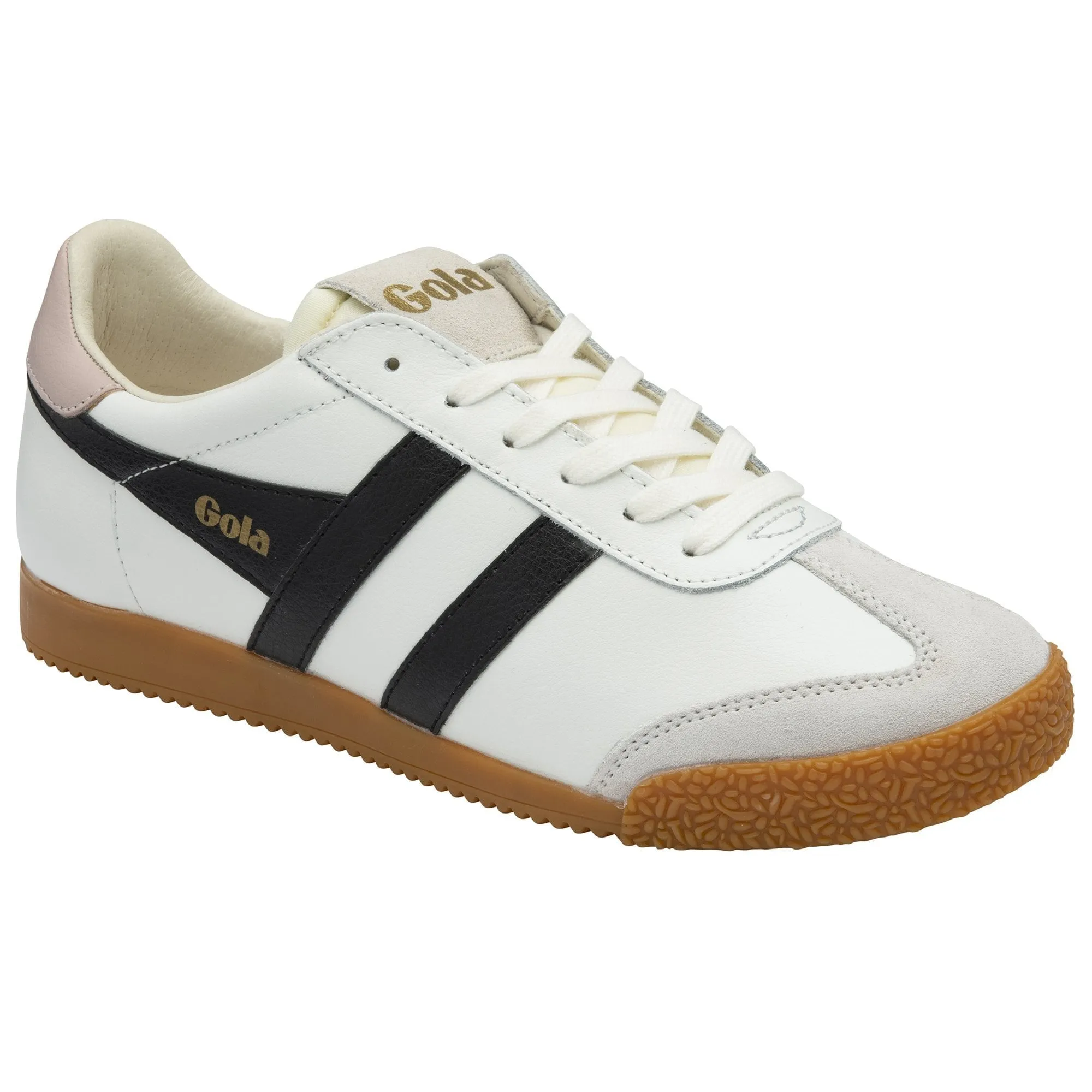 Elan Leather Sneaker (White   Black   Chalk Pink)
