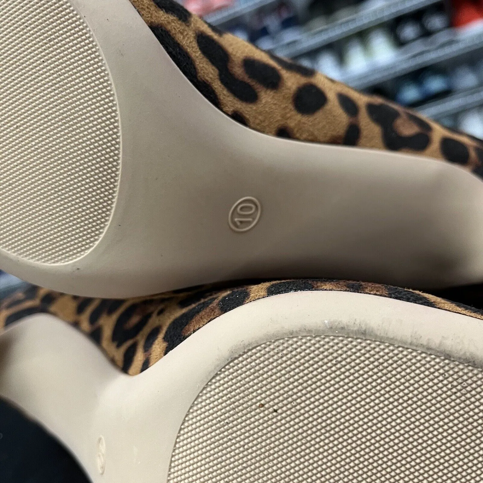 Elisabet Lang Leopard Print Pumps Pointed Toe Brown Womens Size 10