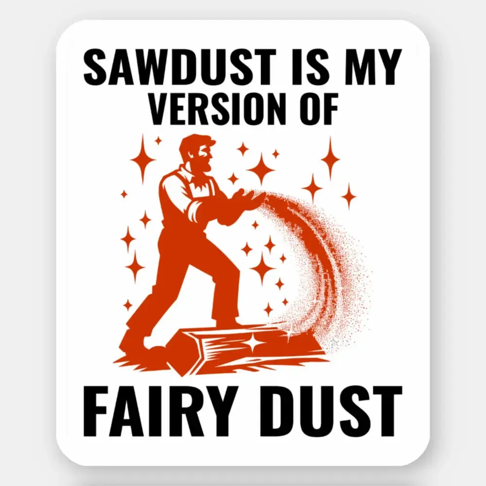 Fairy Dust of the Forest: Lumberjack's Magical Sawdust Stickers