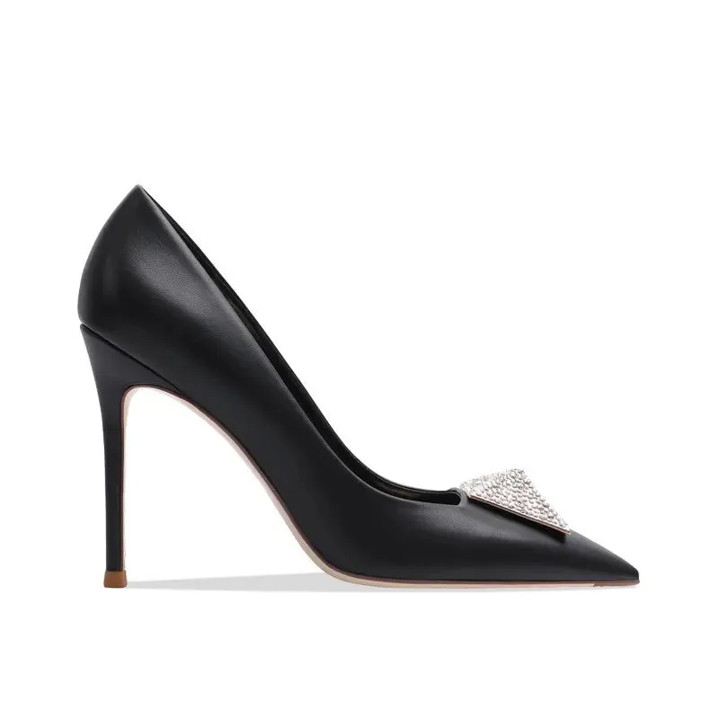 Fashion Rhinestone Pointed Toe Pumps