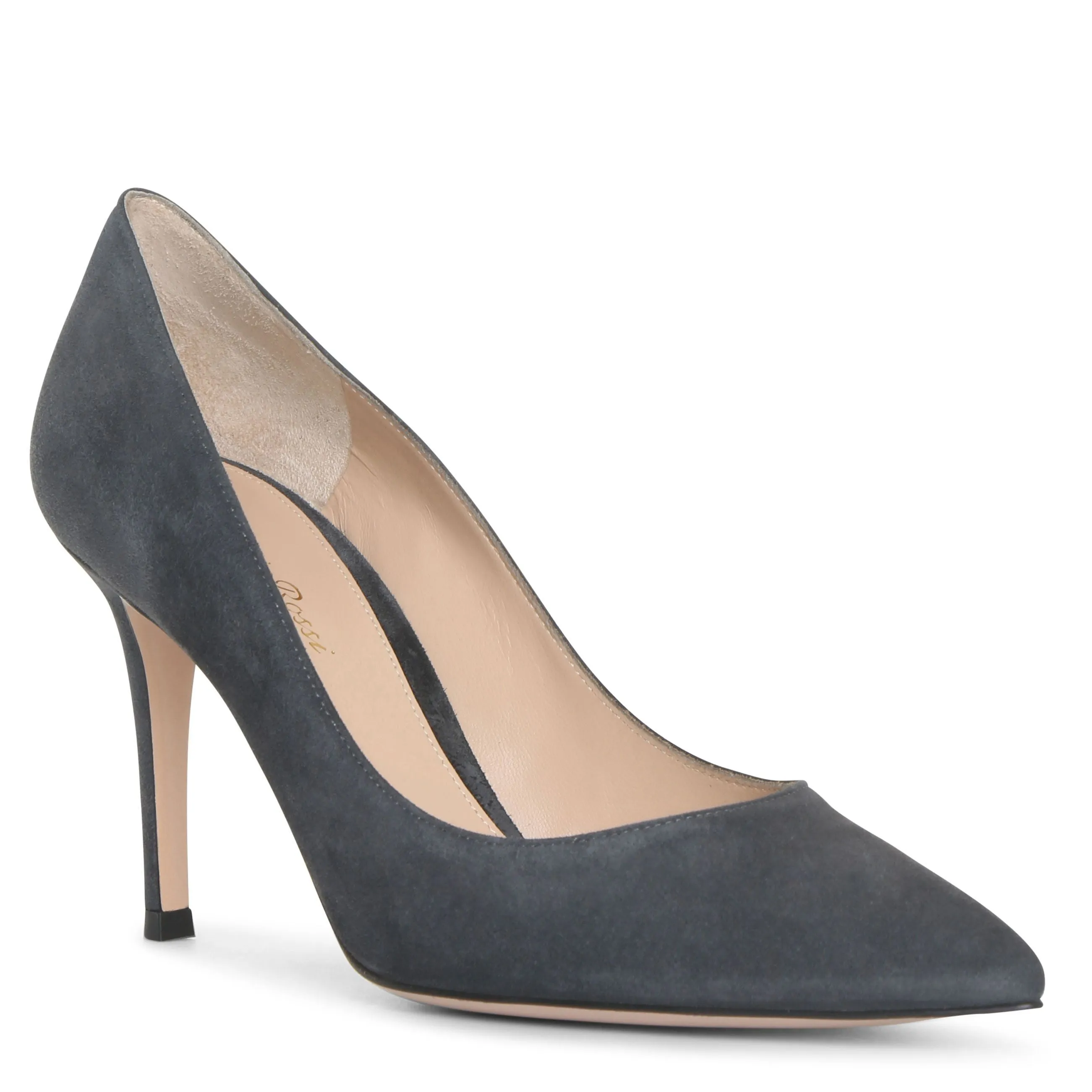 Gianvito 85 grey suede pumps