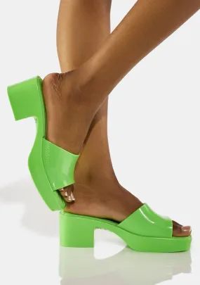 Green Shape Heels