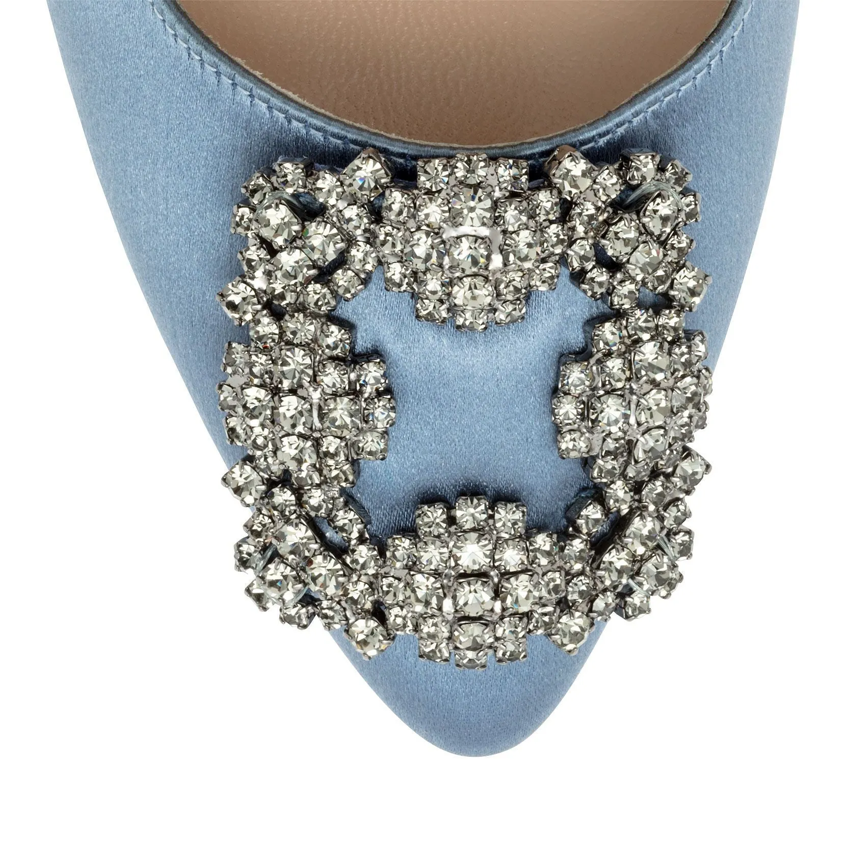 Hangisi 105 denim blue satin pumps