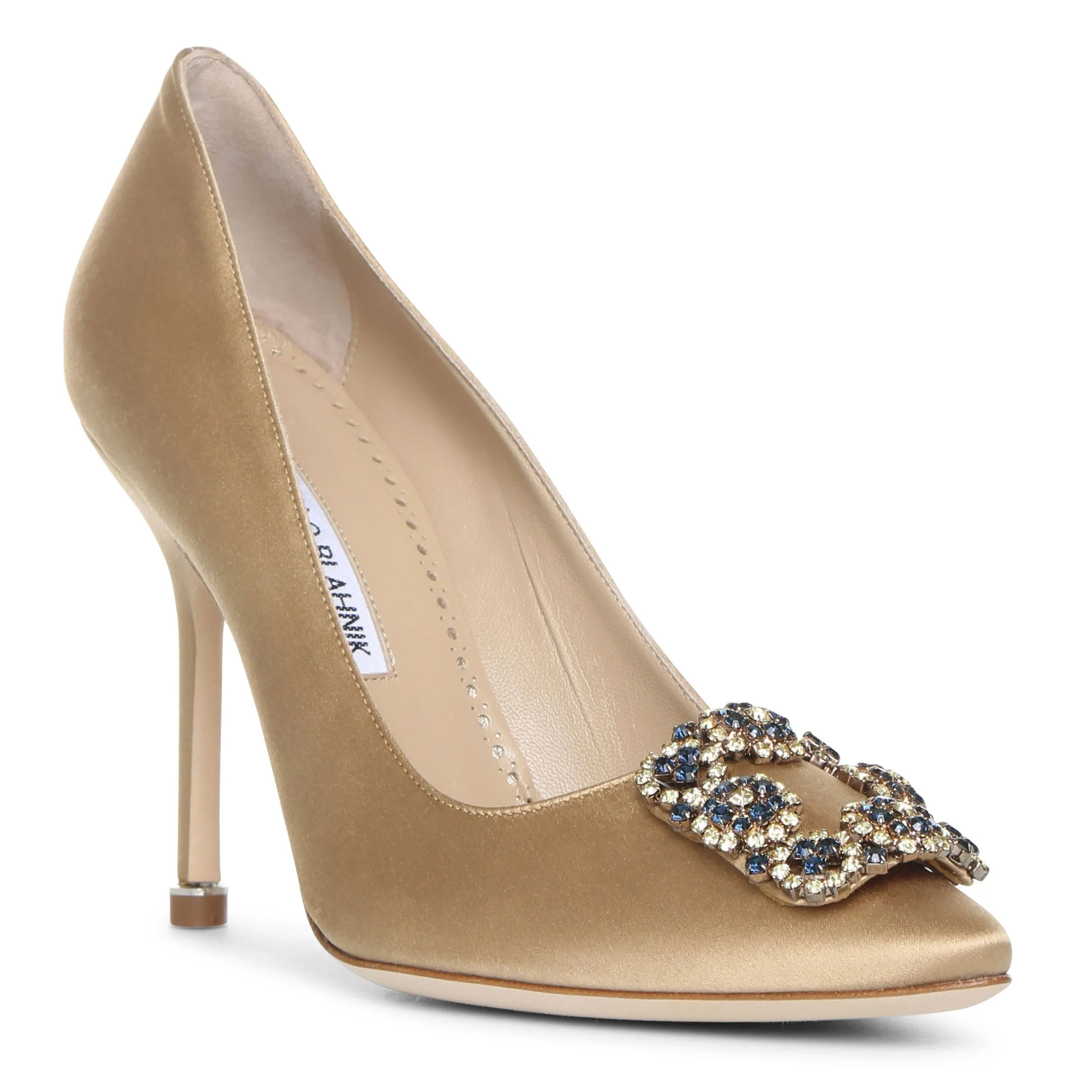Hangisi 105 gold satin pumps
