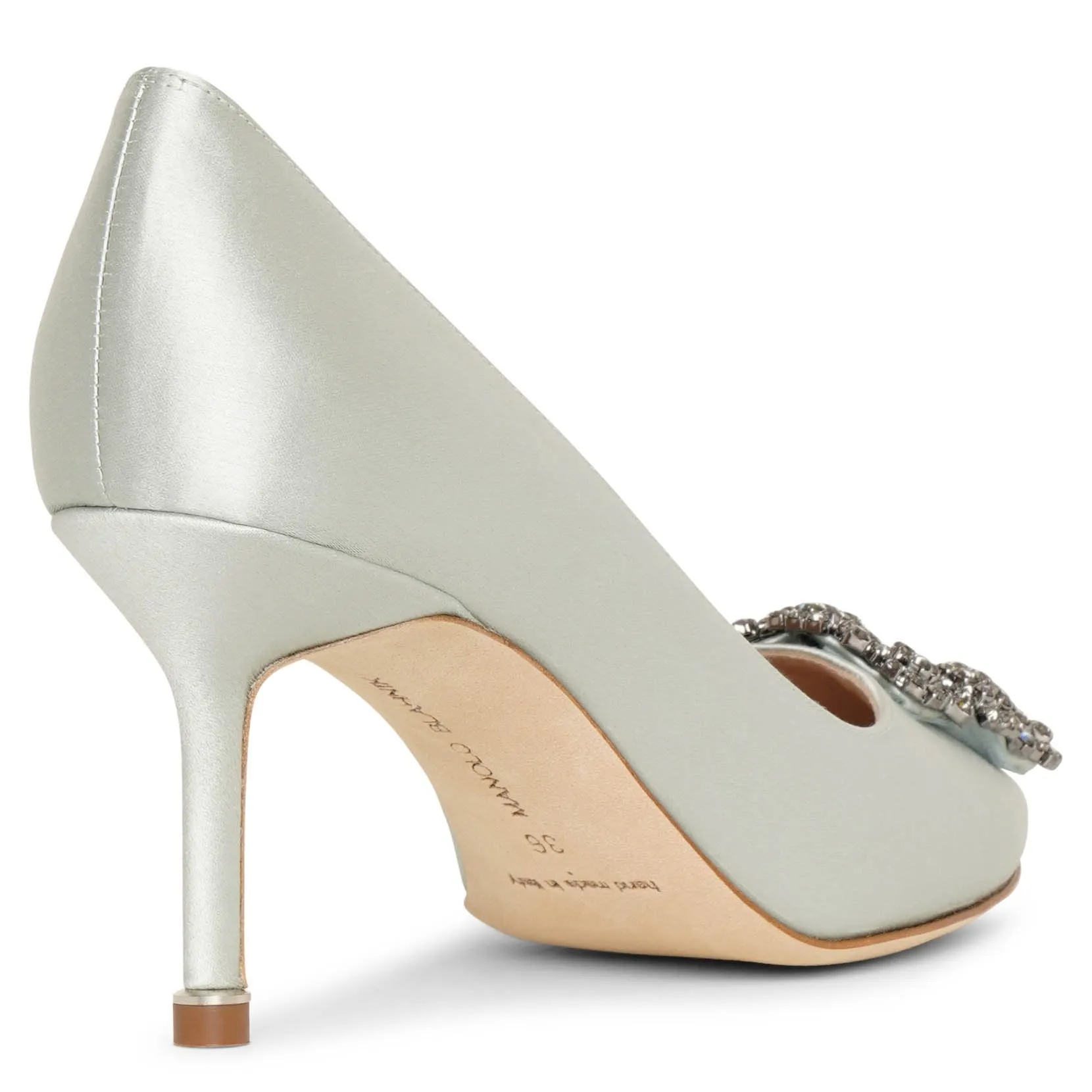 Hangisi 70 mint satin pumps