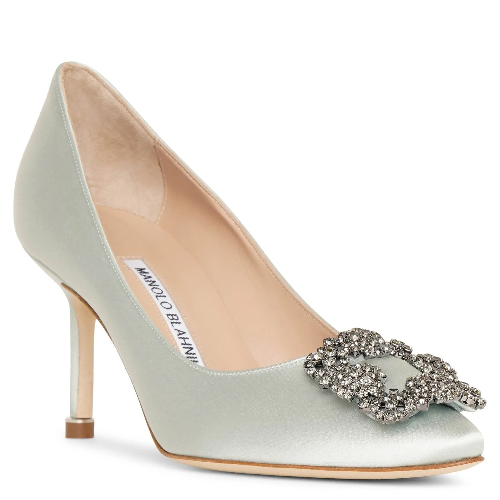Hangisi 70 mint satin pumps