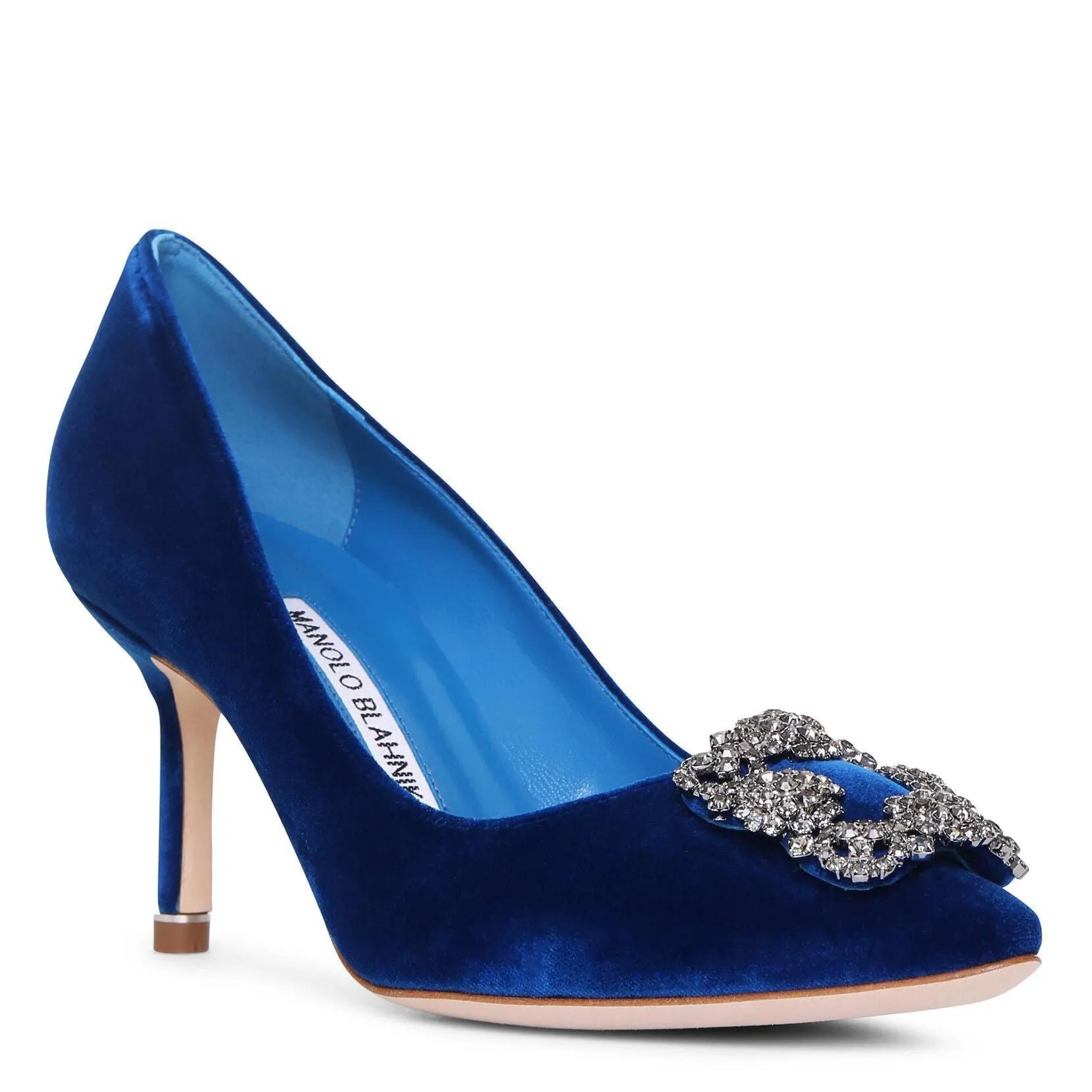 Hangisi 70 velvet blue pumps