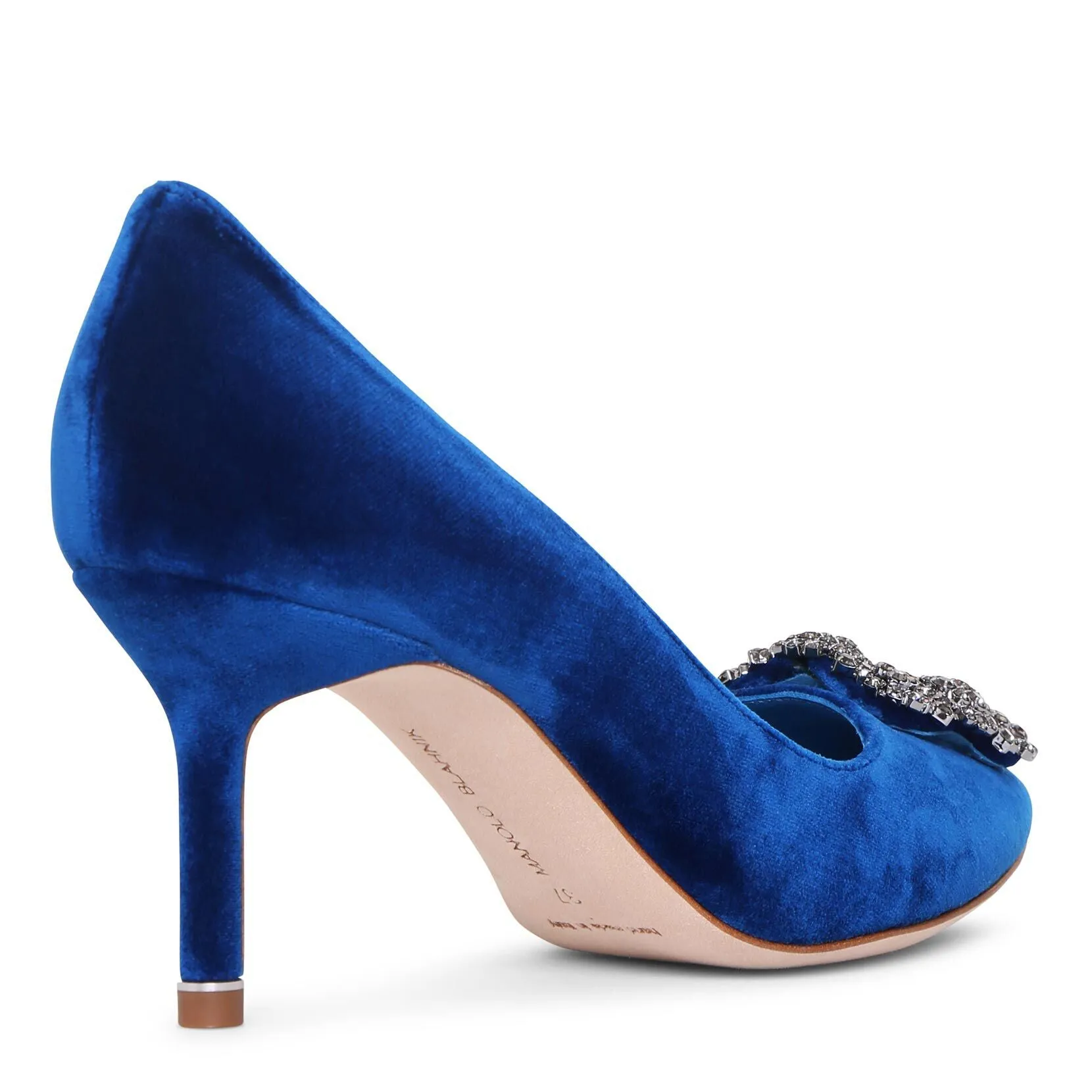 Hangisi 70 velvet blue pumps