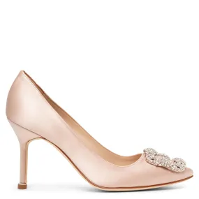 Hangisi 90 nude satin pumps