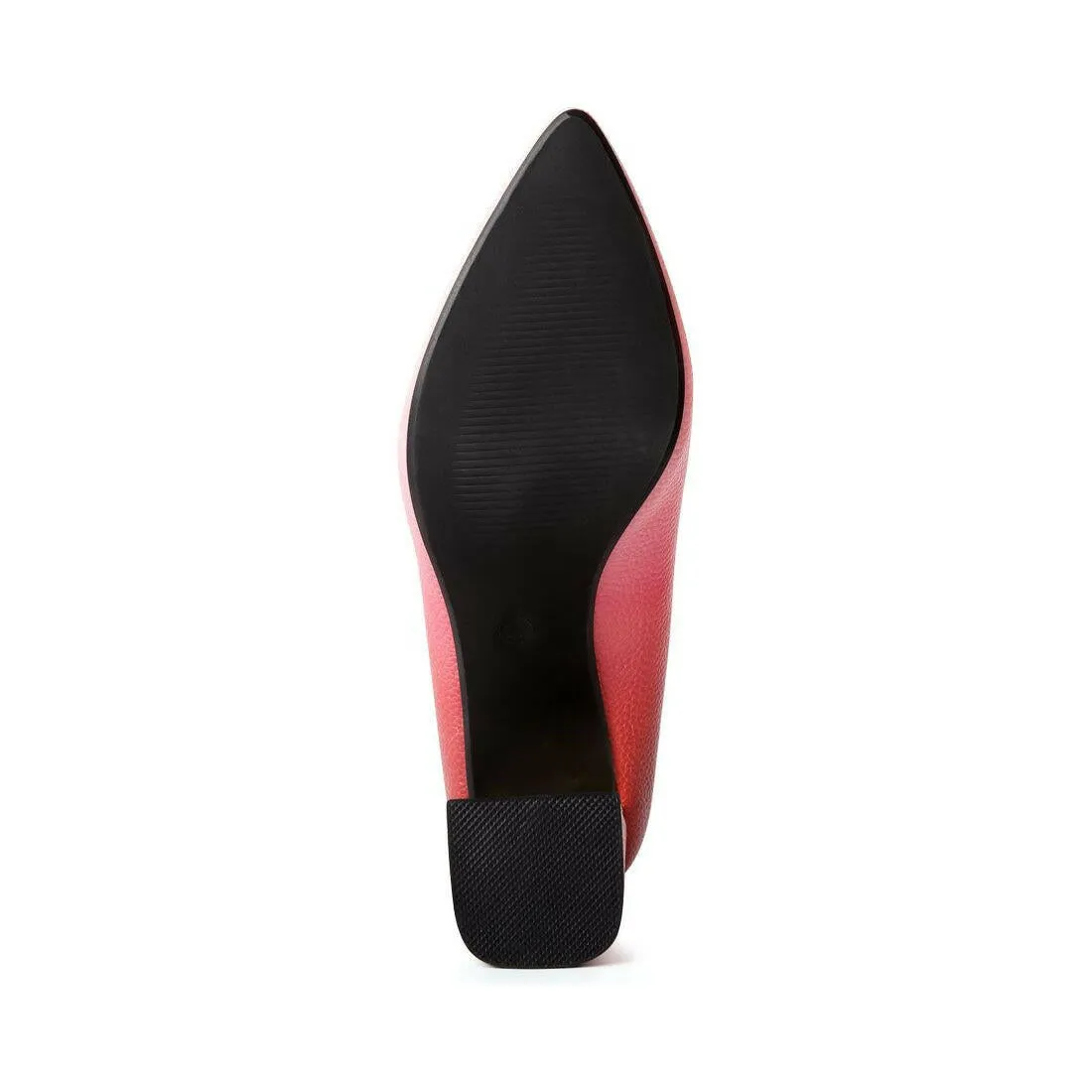 Harlow Metallic Accent Block Heel Pumps
