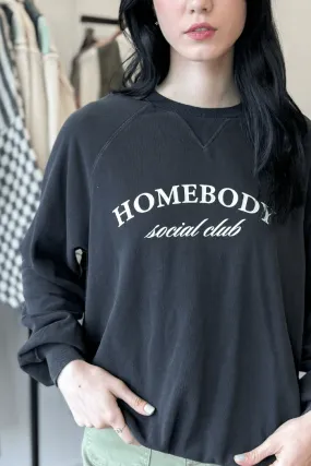 Homebody Social Club Sweatshirt in Black
