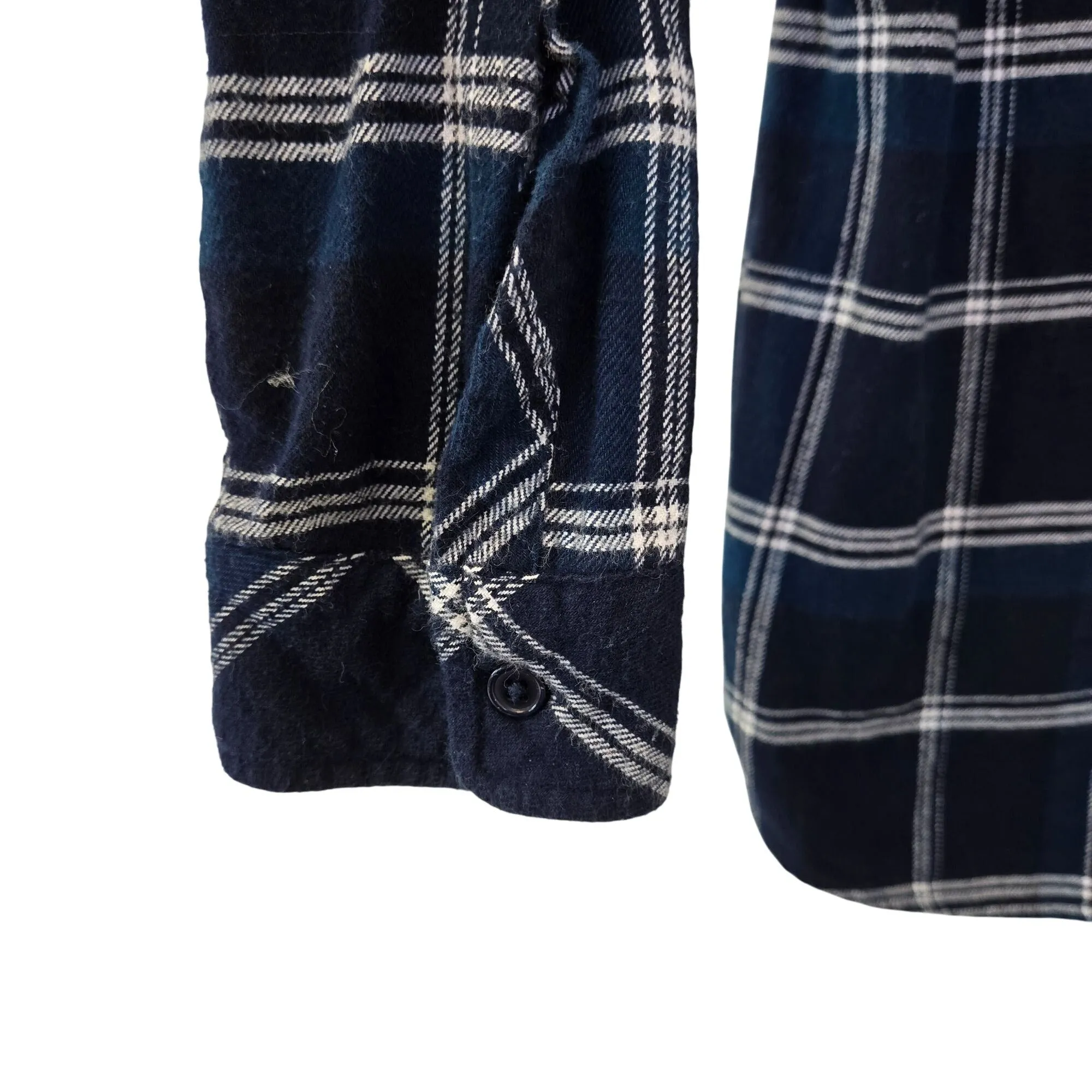 Kut from the Kloth Plaid Flannel Button Down Shirt Size Large