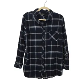 Kut from the Kloth Plaid Flannel Button Down Shirt Size Large