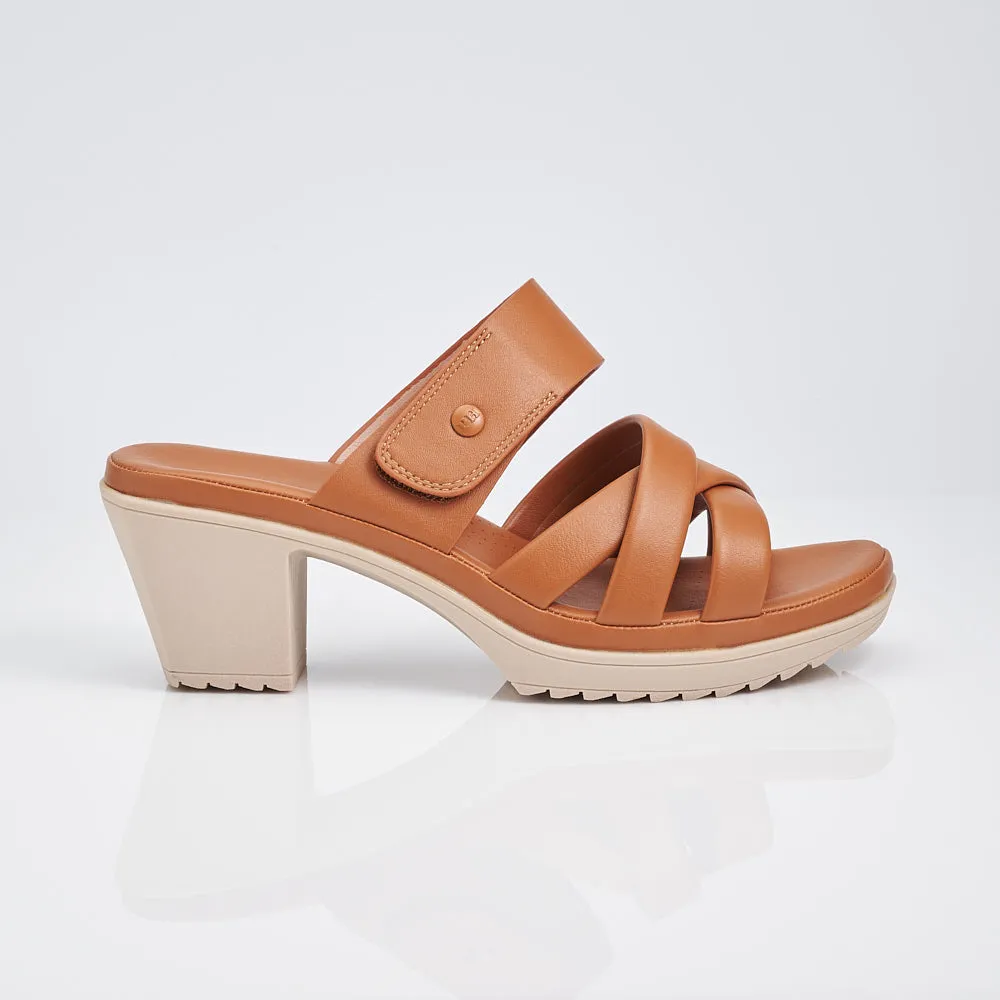Ladies Slip On Heeled Sandals