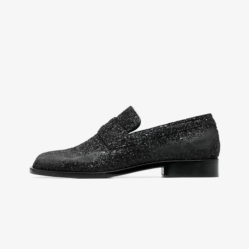 Laminated Leather Tabi Loafers