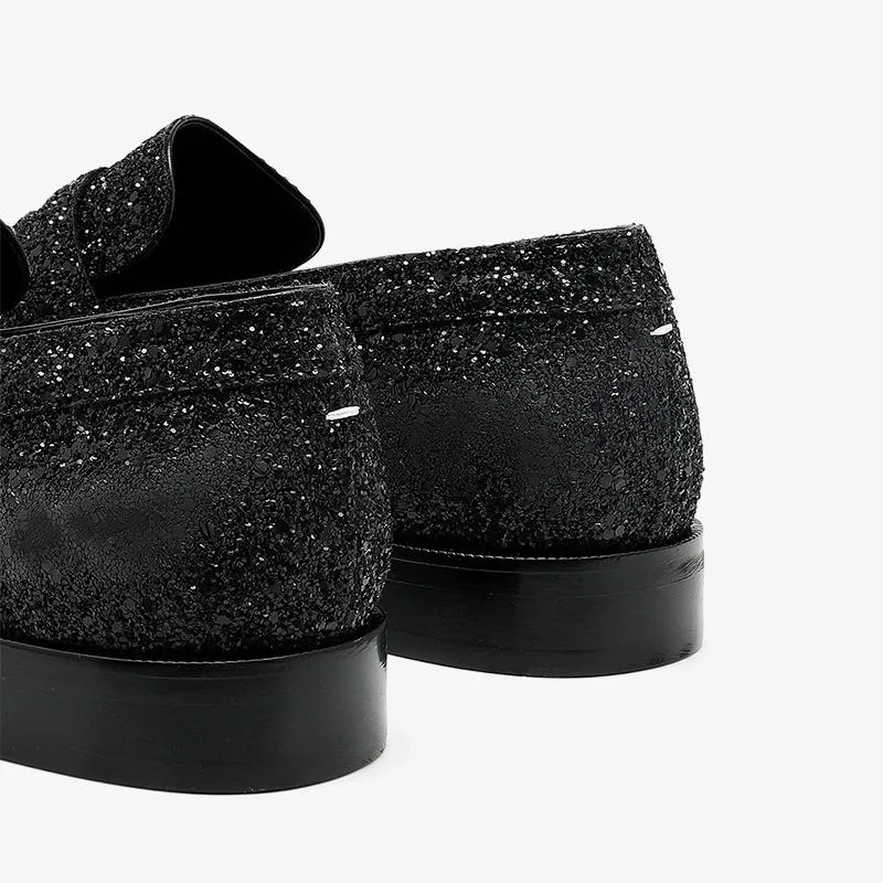 Laminated Leather Tabi Loafers