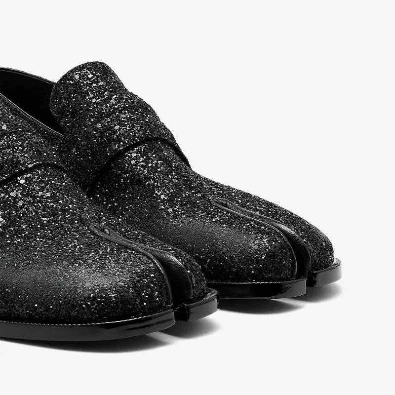 Laminated Leather Tabi Loafers