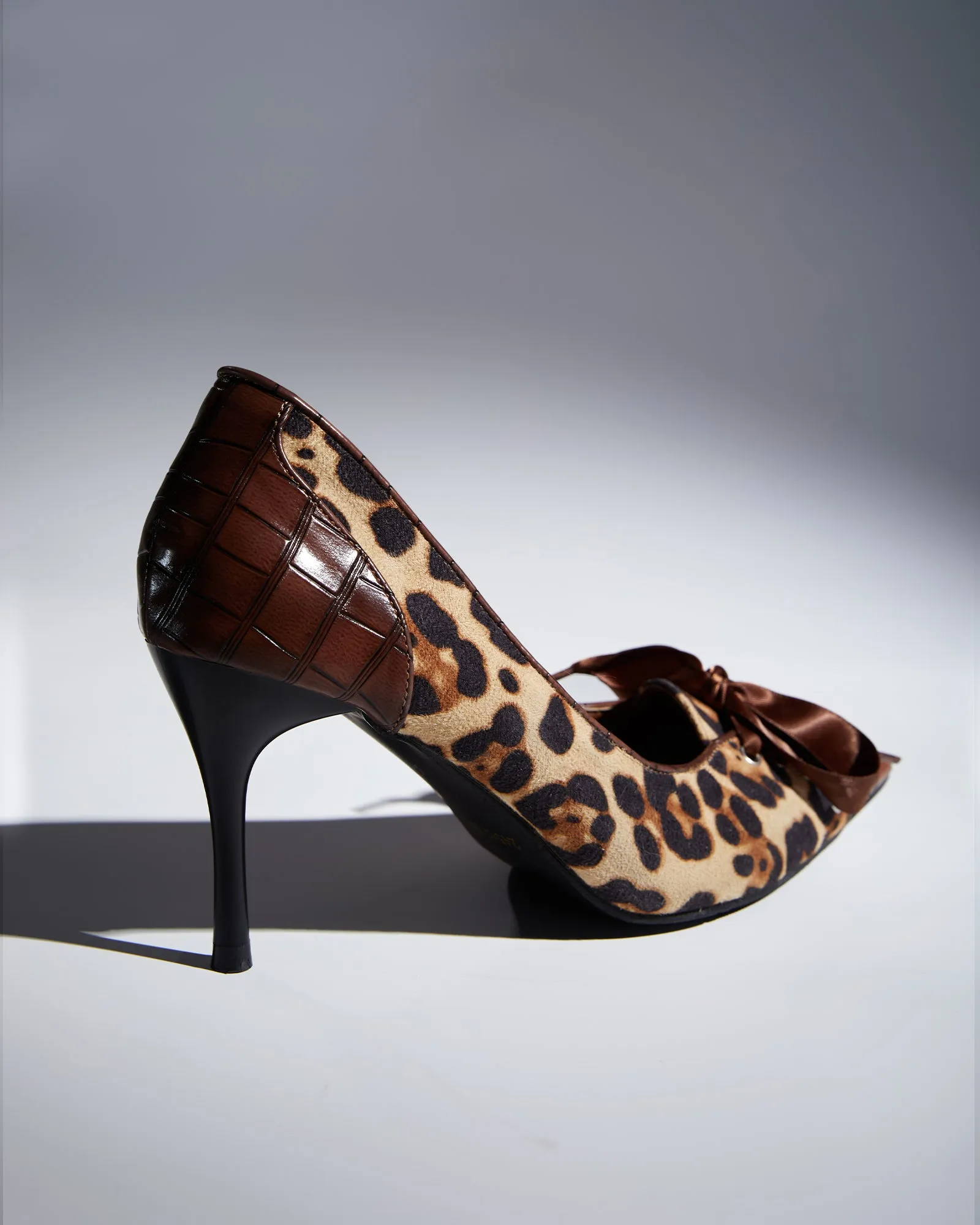 Lavinia Bow Leopard Print Pumps