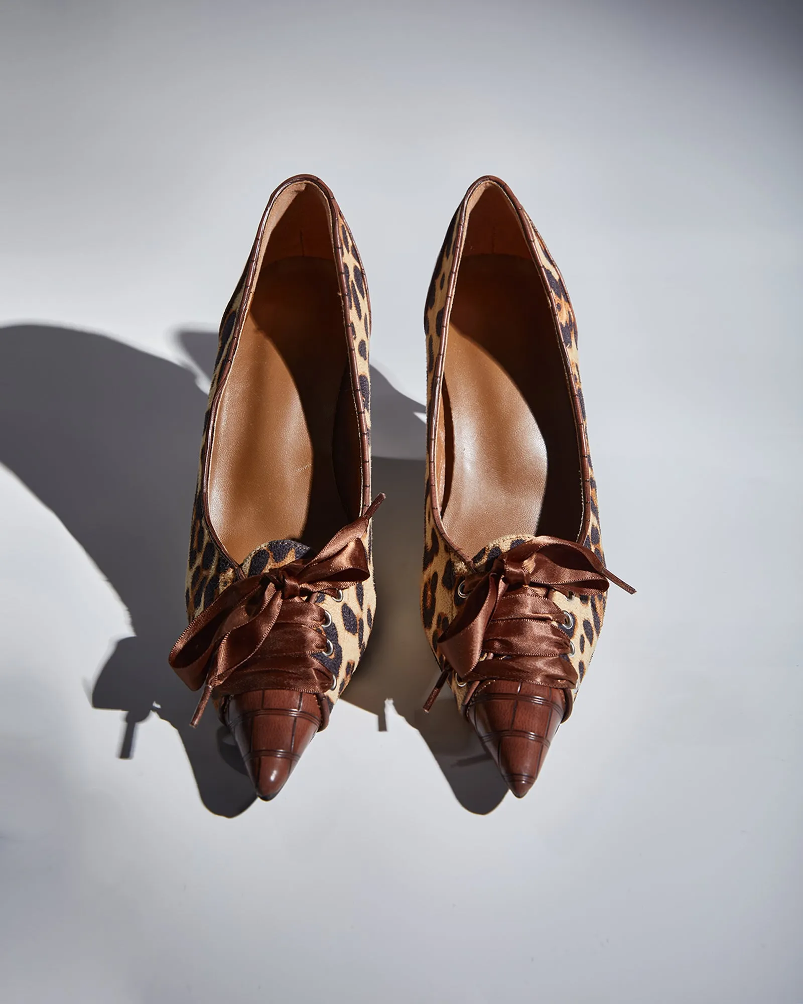 Lavinia Bow Leopard Print Pumps