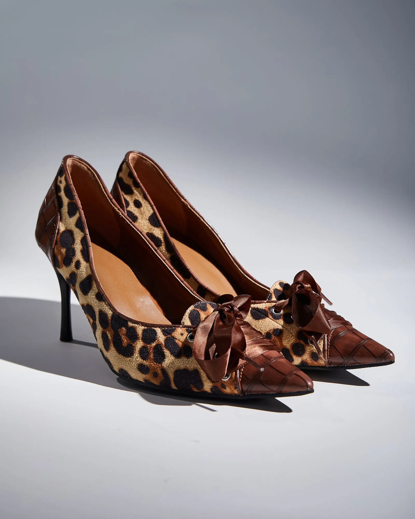 Lavinia Bow Leopard Print Pumps